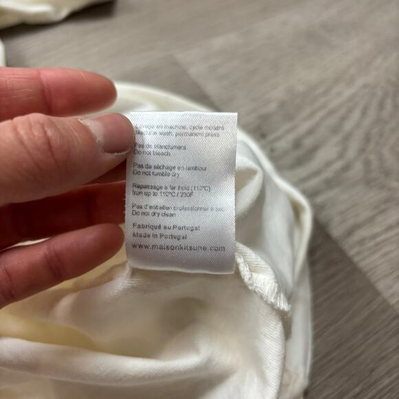 Maison Kitsune Double Fox Head Patch Classic Tee Shirt Men's Small - Picture 8 of 9